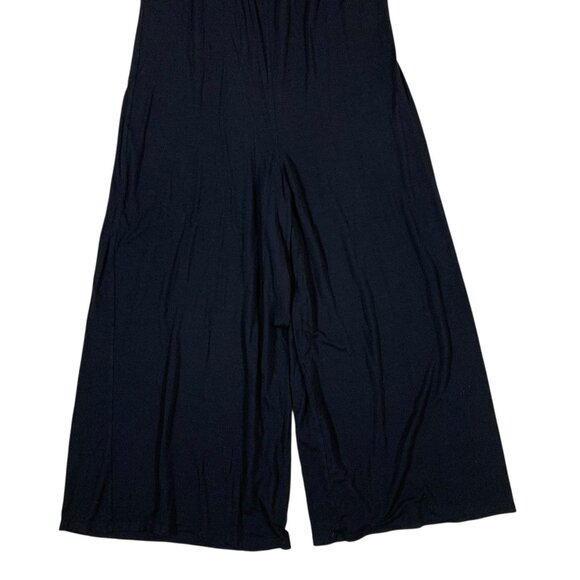 Athleta Black Wide Leg Jumpsuit Medium Soft Lightweight Stretch Travel Lounge - Picture 3 of 6